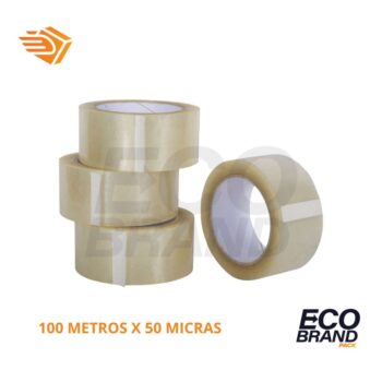 Cinta de embalaje transparente (100 METROS X 50 MICRAS)